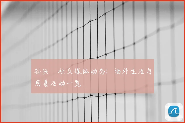 孙兴慜社交媒体动态：场外生活与慈善活动一览